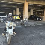 バイクに屋根付駐車場